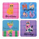HiJinx Set of 4 Coasters - The Cat Lover
