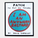 David Shrigley Awkward Bastard Embroidered Patch