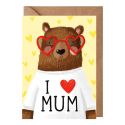 I Love Mum Bear Mother's Day Card