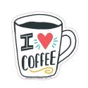Big Sticker I Love Coffee