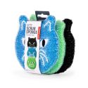 Kikkerland Set of 3 Scrub Sponges - Cat 