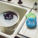 Kikkerland Set of 3 Scrub Sponges - Cat 