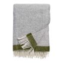 Klippan Hampus Lambswool Throw, Grey & Avocado