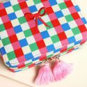 Lisa Angel Checkerboard Bow Jewellery Case