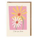 I Love You Mum Flowers Mother's Day Card