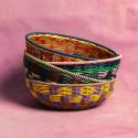 MAEGEN Woven Fruit Bowl - Olive & Red