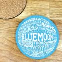 Round Man City Blue Coaster