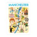 Manchester Map A4 Print