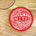 Round Man United Red Coaster