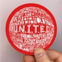Round Man United Red Coaster