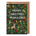 Mum & Dad Foliage Christmas Card