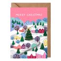 Merry Christmas Town Pink Card