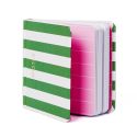 Green Stripes Elasticated Mini Jotter