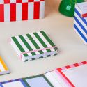 Green Stripes Elasticated Mini Jotter