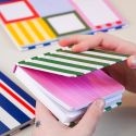 Green Stripes Elasticated Mini Jotter