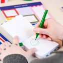 Green Stripes Elasticated Mini Jotter