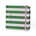 Green Stripes Elasticated Mini Jotter