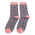 Miss Sparrow Sausage Dogs Denim Christmas Socks