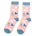 Miss Sparrow Cute Kitten Pink Socks