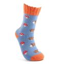 Miss Sparrow Thick Winter Socks Hedgehogs & Toadstools