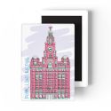 Moo & Snip Liver Building Fridge Magnet