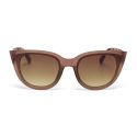 OKKIA Silvia Sunglasses - Pink Light Havana (Brown Lens)