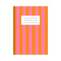 Orange & Pink Stripe A5 Notebook