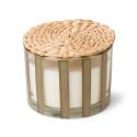 Paddywax Al Fresco Striped Candle - Cotton & Teak