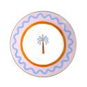 Eleanor Bowmer Palm Tree Dinner Plate