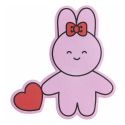 Paper Poetry Chingu Pink Bunny Sticky Notes