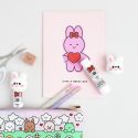 Paper Poetry Chingu Pink Bunny Sticky Notes