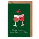 Partner In Wine Christmas Card