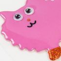 Greeting Life Puffy Toy Sticker - Pink Cat Red Socks