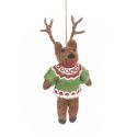 Felt So Good Retro Jumper Reindeer Decoration
