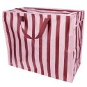 Rex London Striped Jumbo Storage Bag - Pink & Brown
