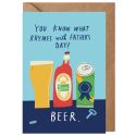 Rhymes With Beer Father's Day Card