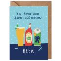 Rhymes With Beer Christmas Card