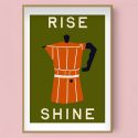 East End Prints Rise and Shine Moka Pot A3 Print