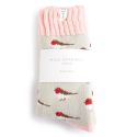 Miss Sparrow Thick Winter Socks Little Robins Silver