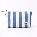 ROKA Maida Vale Makeup Bag - Denim Stripe