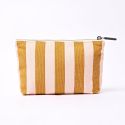 ROKA Maida Vale Makeup Bag - Rose Gold Stripe