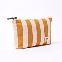 ROKA Maida Vale Makeup Bag - Rose Gold Stripe