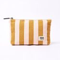 ROKA Maida Vale Makeup Bag - Rose Gold Stripe