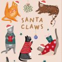 Santa Claws Cats Christmas Card