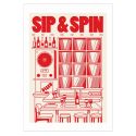 East End Prints Sip & Spin A3 Print