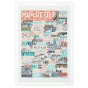 Manchester Landmarks Colour A3 Print