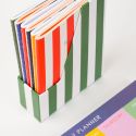 Set of 6 Breton Stripe A6 Notebooks & Holder