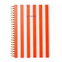 Red Breton Stripes A4 Spiral Notebook