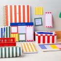 Red Breton Stripes A4 Spiral Notebook