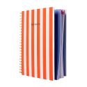Red Breton Stripes A4 Spiral Notebook